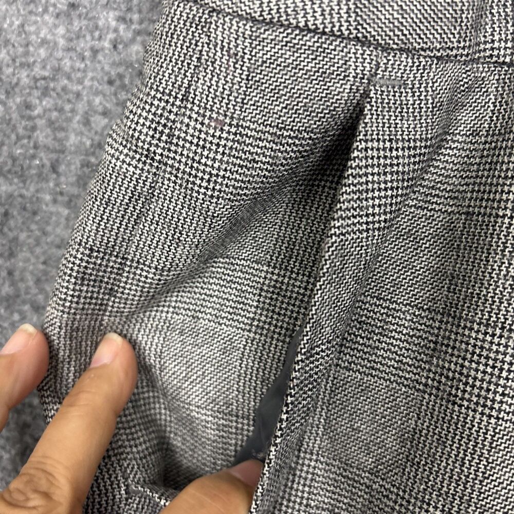 Talbots Dress Pants Womens Size 12 Gray Plaid Wool Lined Career Boardroom - Picture 10 of 12